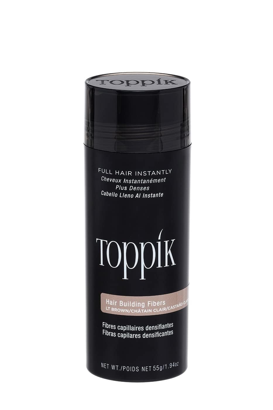 Toppik Hair Building Fibers, White, 55g | Fill In Fine or Thinning Hair | Instantly Thicker, Fuller Looking Hair | 9 Shades for Men Women