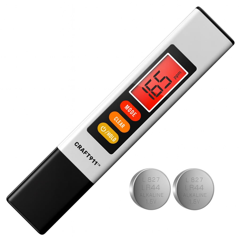 Professional Water Tester for Drinking Water - Accurate TDS Meter Digital Water Tester (0-9999 ppm) - 1 Sec Instant Read