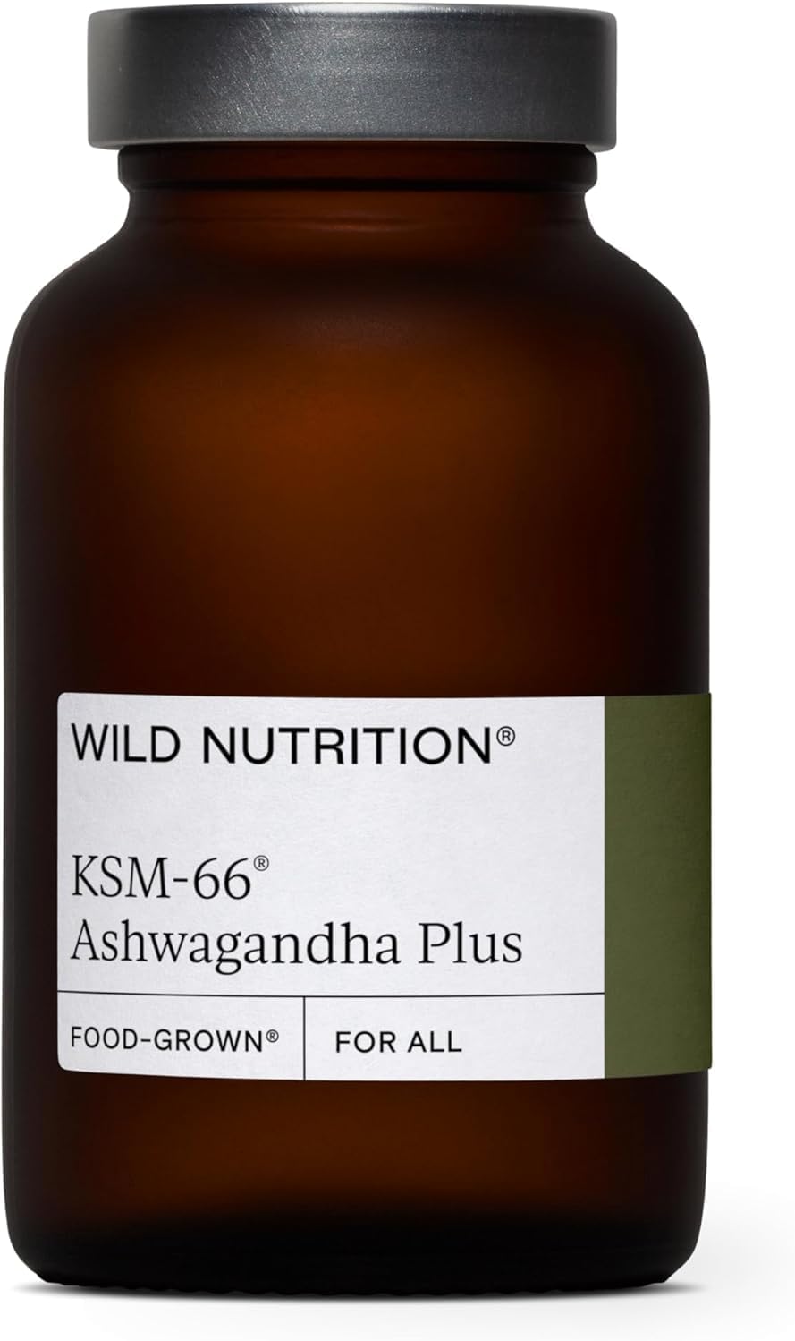 WILD NUTRITION Food-Grown® Ashwagandha KSM 66 Plus | Ethically Sourced Ashwagandha Capsules to Support Mind and Body | Ashwagandha Tablets to Support Stress and Anxiety | 60 Capsules