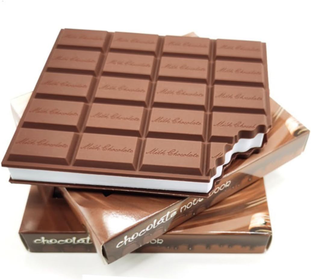 GRADENEVE 2pcs Scented Chocolate Shape Memo Pad Aesthetic Sticky Tabs for Students Office Use