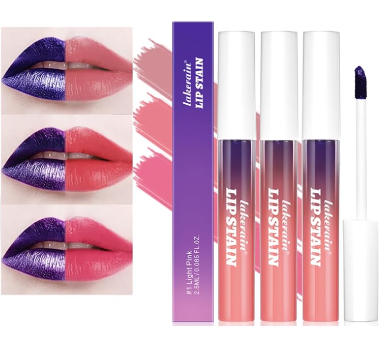 3Pcs Matte Tattoo Peel Off Lip Liner Stain,Long-Lasting Peel Off Lip Liner, High Pigmented, Transfer-proof, Waterproof,Moisturizing Makeup For Women