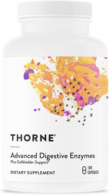 THORNE Advanced Digestive Enzymes (Formerly Bio-Gest) - Blend of Digestive Enzymes to Aid Digestion* - Gut Health Support with Pepsin, Ox Bile, Pancreatin - 180 Capsules - 90 Servings
