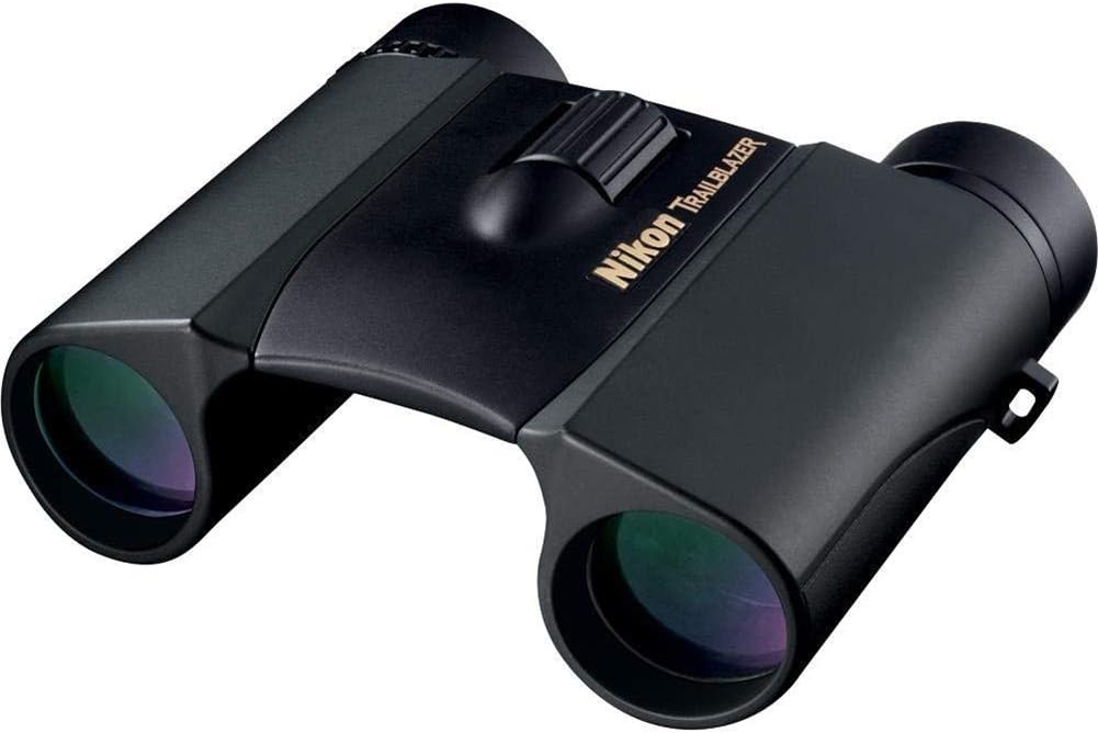 Nikon Trailblazer 8x25 ATB Black Binoculars 8218 | Waterproof, Fogproof, Dual-hinge design, Compact Binocular, Black Rubber Armoring, Mutlilayer-coated lenses | Official Nikon USA Model