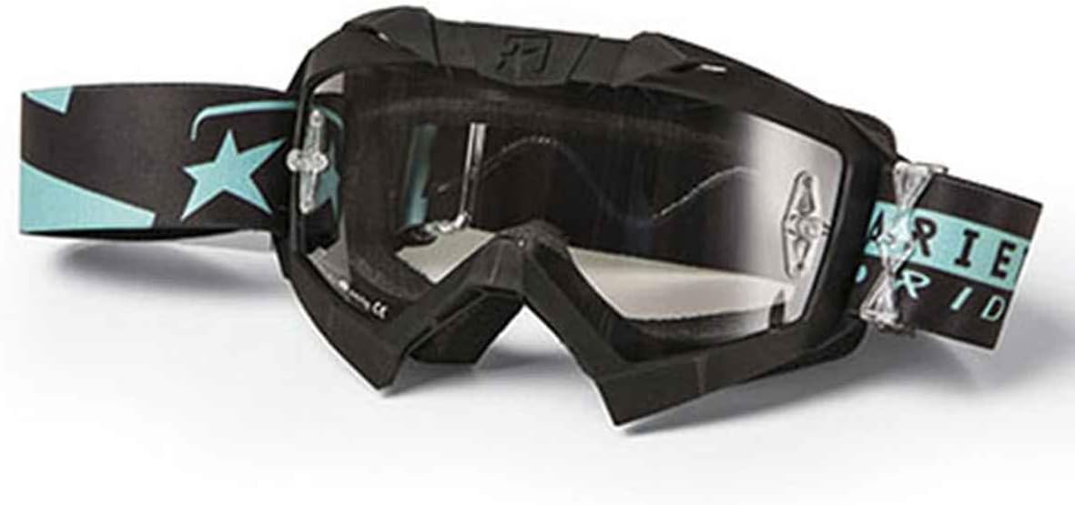 Ariete Adrenaline Senior Collection MX Goggles Black/Light Blue (Black, OSFM)