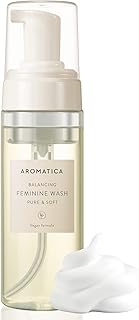 AROMATICA Pure and Soft Feminine Foaming Wash | Vegan, pH-Balanced, Natural Ingredients, Unscented, No Irritation, for Sensitive Skin