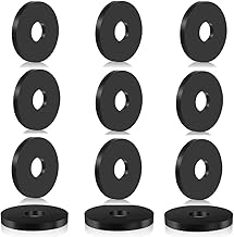 Heavy Duty Rubber Washers (25 Pcs) - Abrasion Resistant, 1 OD x 1/4 ID x 1/8 Inch Thickness, Black, Vibration Suppression