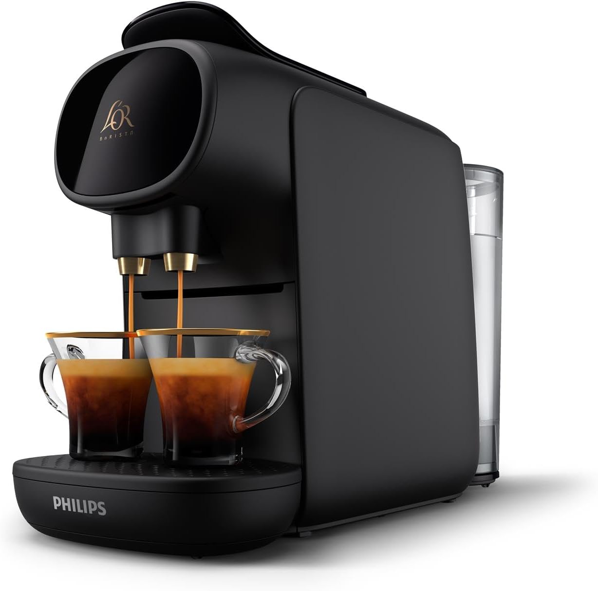 Philips Versuni L'OR Barista Sublime Capsule Coffee Machine, Double Shot, 1 or 2 Cups, Full Coffee Menu, Black (LM9012/60)