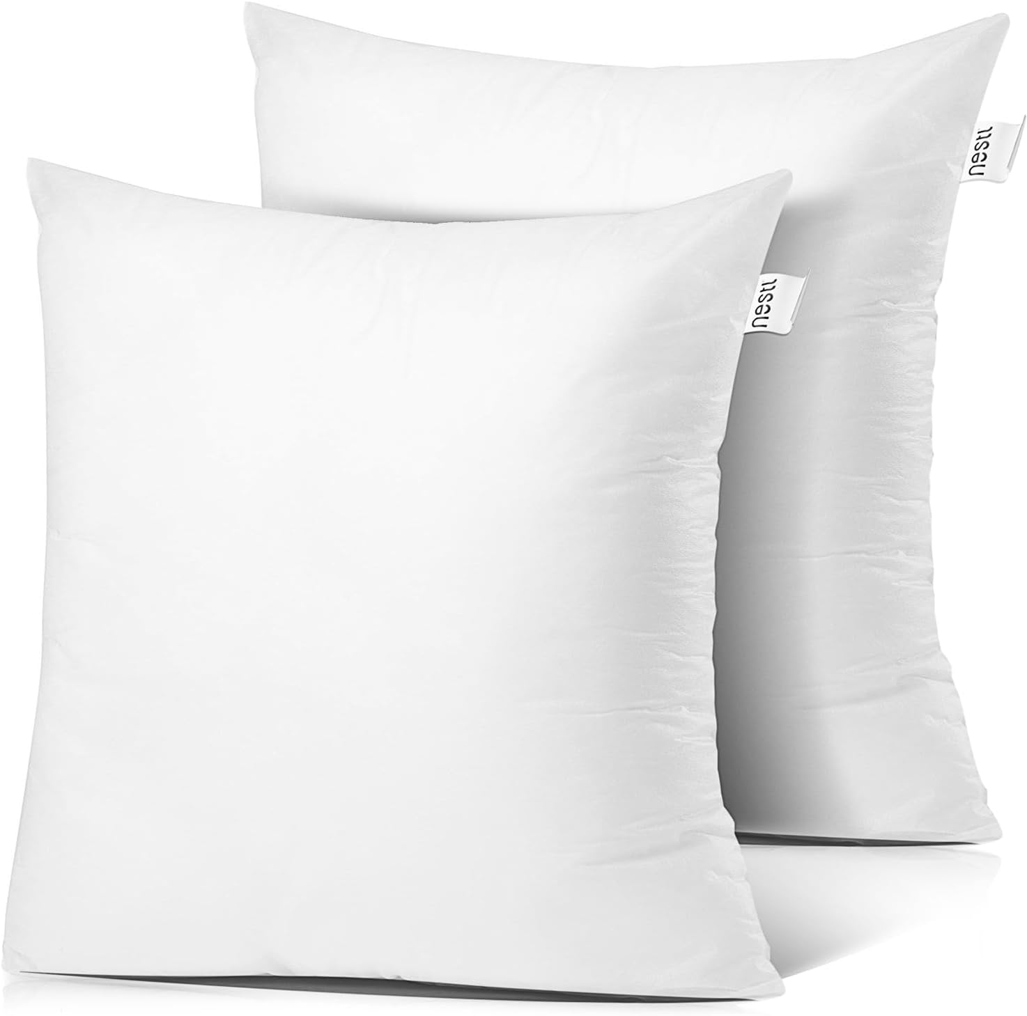 Nestl Bedding 28x28 Pillow Insert Set of 2 - Extra Large Throw Pillows for Couch, White