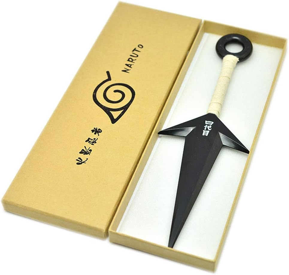 upain Naruto PVC Big Kunai Props Japanese Ninja Cosplay Accessories(Black)