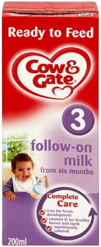Cow and Gate Ready To Feed Follow-on Milk From 6 Months 200 Ml (Pack of 15)