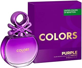 United Colors of Benetton Purple Eau de Toilette Spray for Women, 2.7 Ounce
