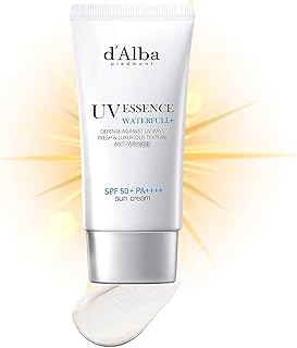 d'Alba Piedmont [ORIGINAL] UV Essence Sunscreen for Face SPF 50+ Face Moisturizer Korean Ultra Violet Protection White Truffle Sun Cream Hydrate Skin and Decrease Wrinkles
