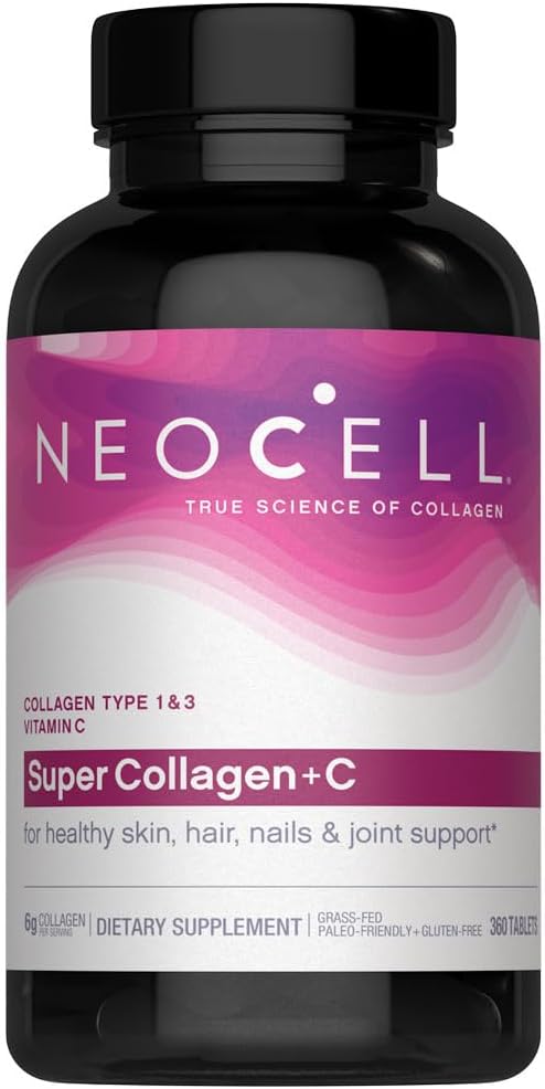 NeoCell Super Collagen Plus Vitamin C, Skin, Hair and Nails Supplement, Includes Antioxidants, Tablet, 360 Count, 1 Bottle