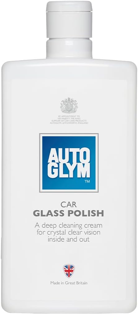 Autoglym Car Glass Polish, 500ml - Windscreen and Car Window Cleaner, Deep Cleaning Cream for Crystal Clear Vision Inside and Out