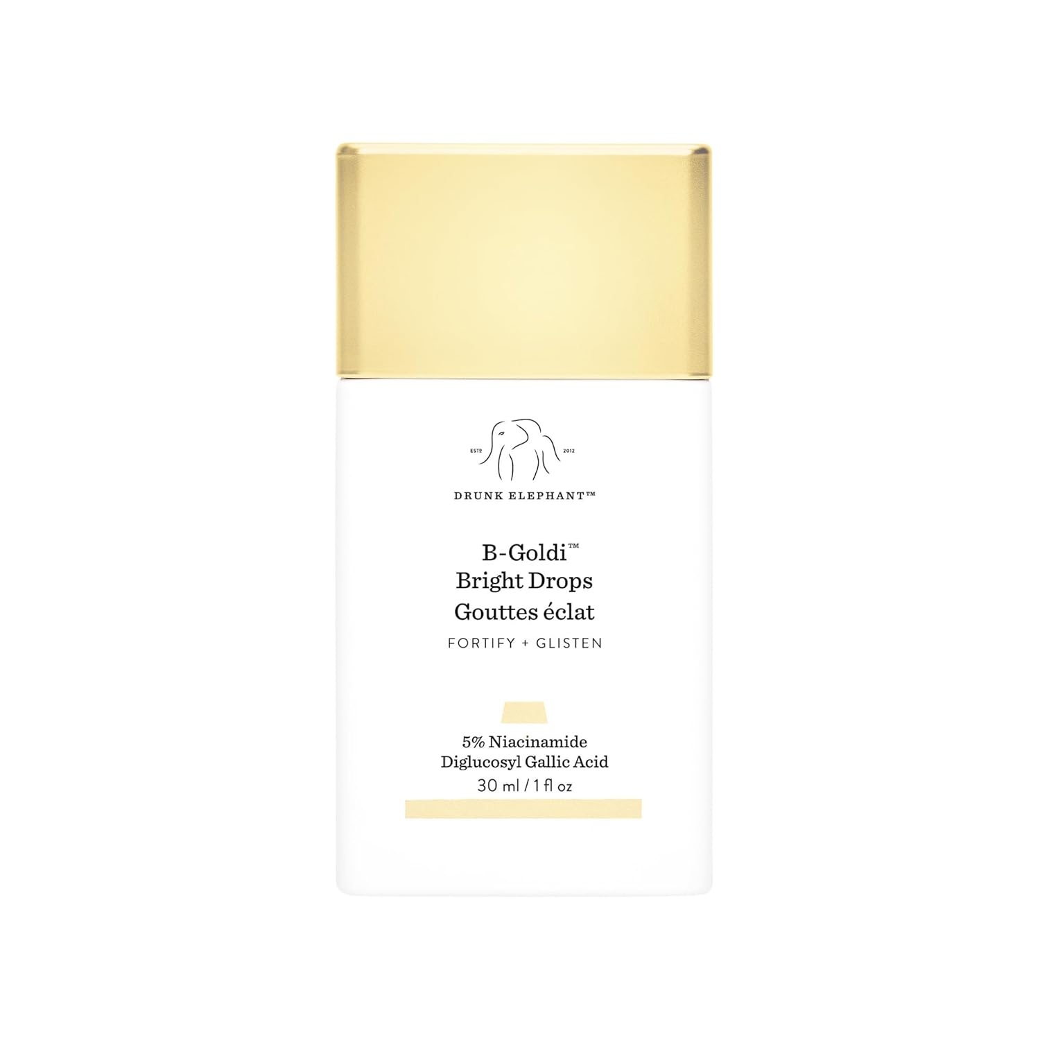 Drunk Elephant B-Goldi Bright Drops - 30 ml/1 fl oz - Illuminating Color Serum Drops - Clean Clinical Skincare - Cruelty-Free - Dermatologist-Tested - Free of Essential Oils, Silicones, and Fragrance