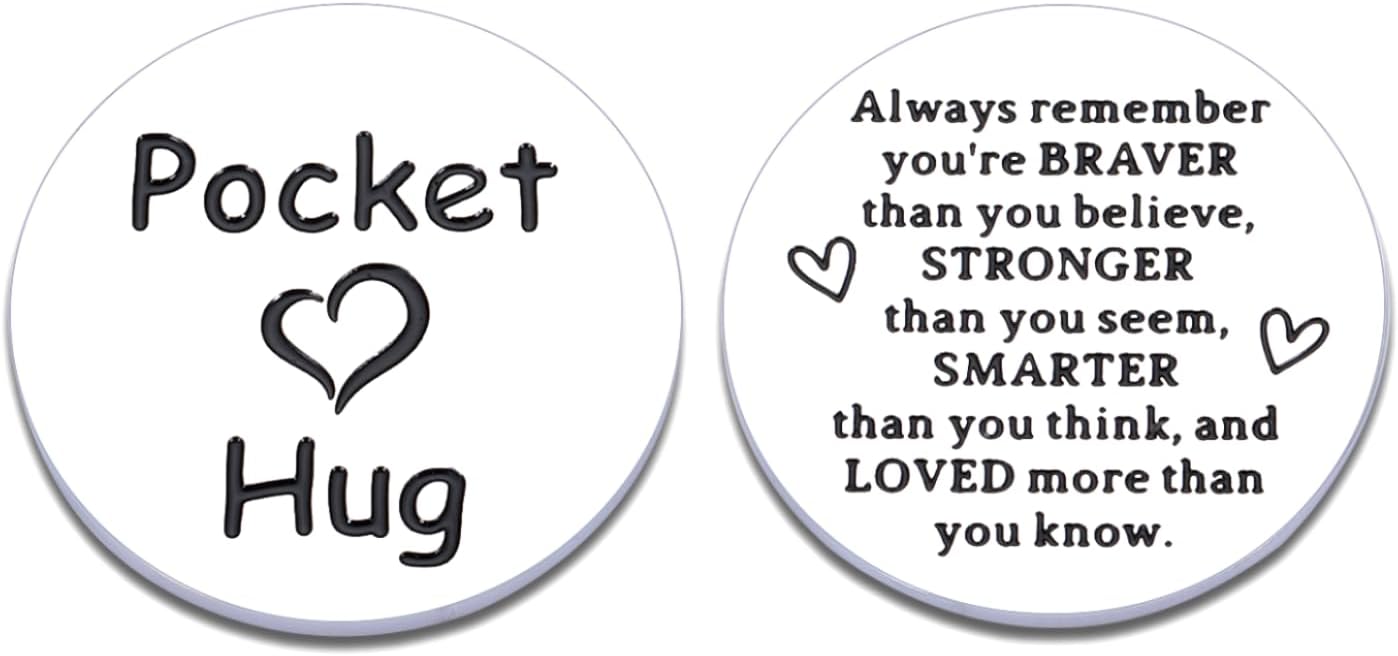 Back to Schools Supplies for Kids Student, School Stuff Pocket Hug Token for College Students, First Day of School Gifts for Teen, Sweet 16 Birthday Gift for Girls, Inspirational Gifts for Girls Boys