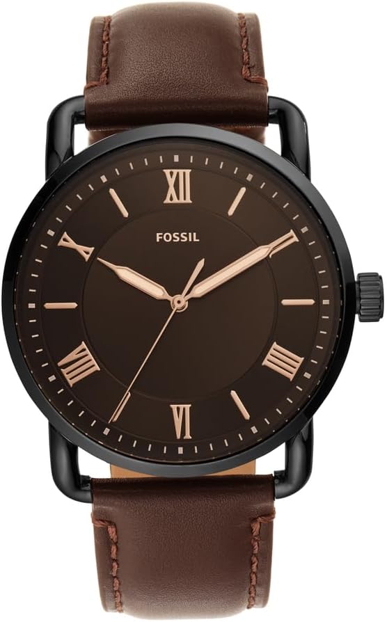 Fossil Men's Copeland Quartz Stainless Steel and Leather Three-Hand Watch