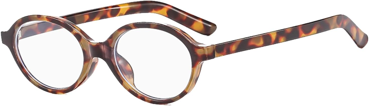 YAMEIZE Small Oval Blue Light Blocking Glasses for Women Men,Retro Anti Blue Light Eyeglasses Computer Gaming Glasses