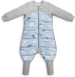 Love to Dream Extra Warm Toddler Sleep Suit (24-36 Mo), Super Soft Temp Regulating Sleeping Sack, 3.5TOG Warm Wearable Blanket, Blue