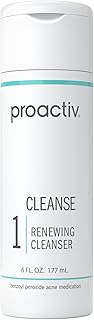 Proactiv Acne Cleanser - Benzoyl Peroxide Face Wash and Acne Treatment - Daily Facial Cleanser and Hyularonic Acid Moisturizer with Exfoliating Beads - 90 Day Supply, 6 Oz