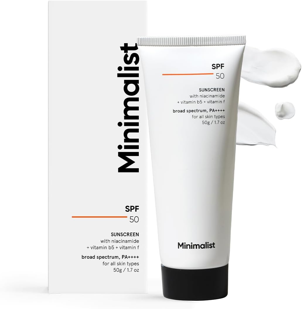 Minimalist Sunscreen SPF 50 Lightweight, No White Cast, Broad Spectrum PA ++++, Acne Safe| For Men & Women, 50 g (Pack of 1)