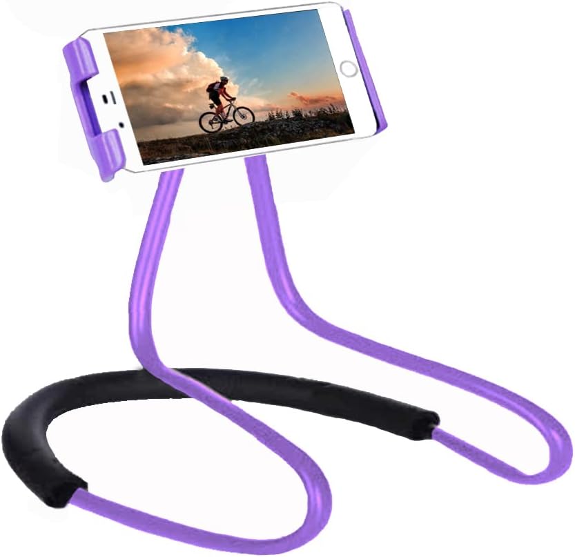 Lazy Cell Phone Holder - Universal Phone Holder to Wear Around Neck Lazy Bracket Free Rotating Smart Mobile Phone Mount Stand