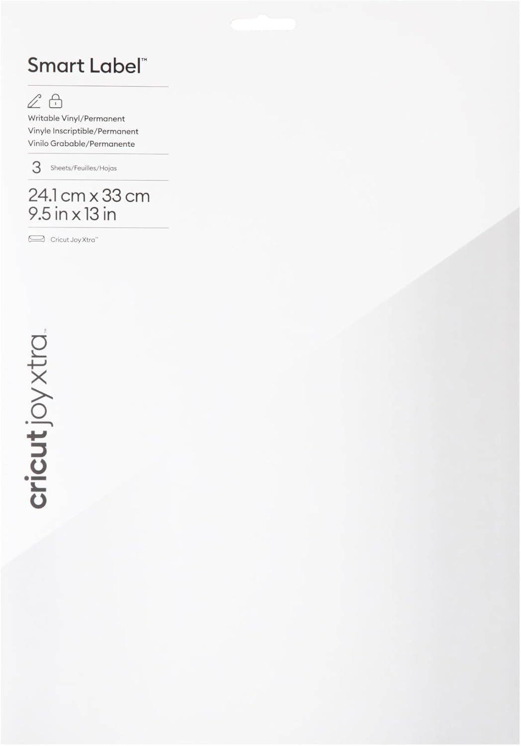 Cricut Joy Xtra Smart Vinyl Writable Vinyl – Permanent (3 ct), White