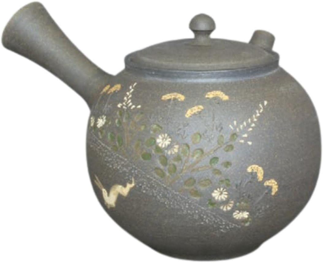 Teapot Kyusu Tokoname - SEIHO - Gray - 300 ml cc - Ceramic Mesh - Moon Rabbit