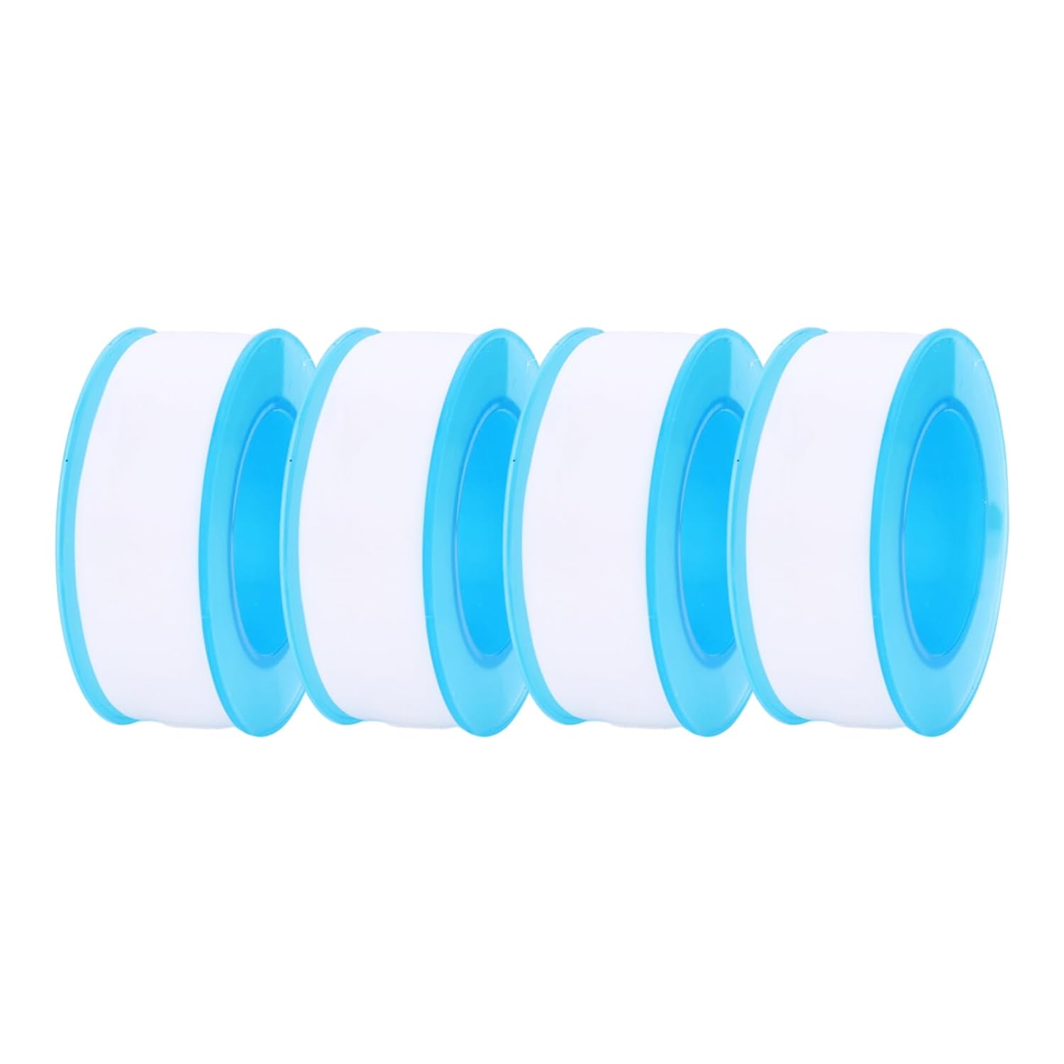 Jc.upin 4 Packs Plumbers Tape,PTFE Tape Plumbing Teflon Tape to Stop Leaks Water Thread Seal Tape,Industrial Sealant Tape White (15mm*0.085mm*15M)