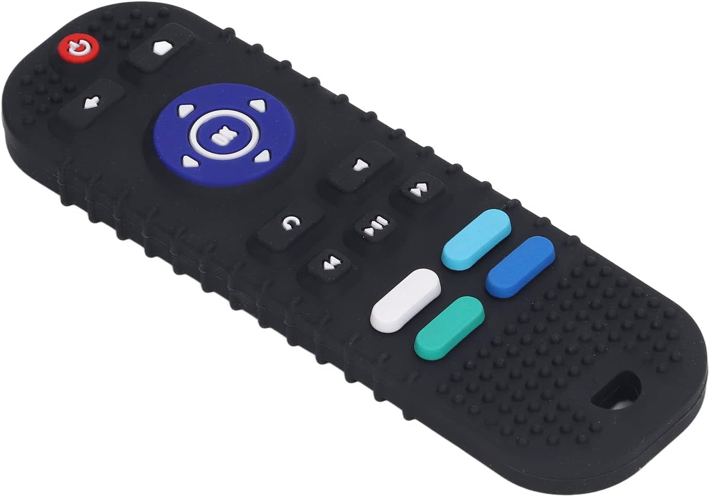 Elprico Teething Toys for Baby,Silicone Baby Teething Remote Control Toys for Babies 0-12 Months,BPA Free Baby Teethers Relief Soothe Toys(Black)