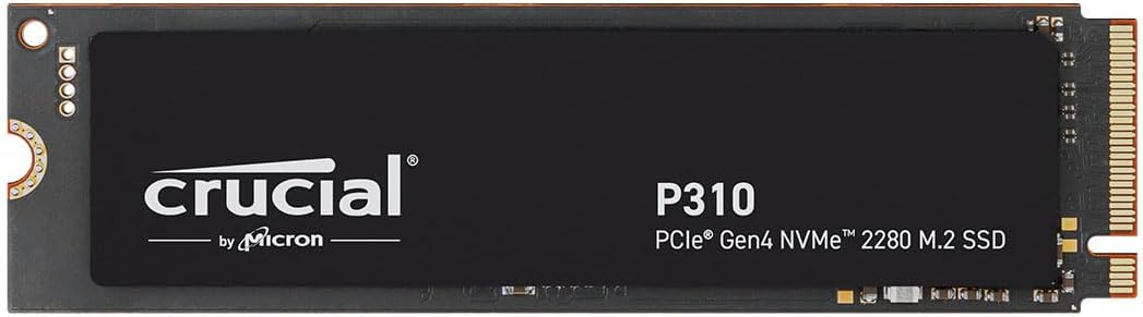 Crucial P310 2TB SSD M.2 2280 NVMe PCIe Gen4 Internal Gaming SSD, Up to 7,100MB/s, Laptop & Desktop (PC) Compatible, Solid State Drive - CT2000P310SSD801