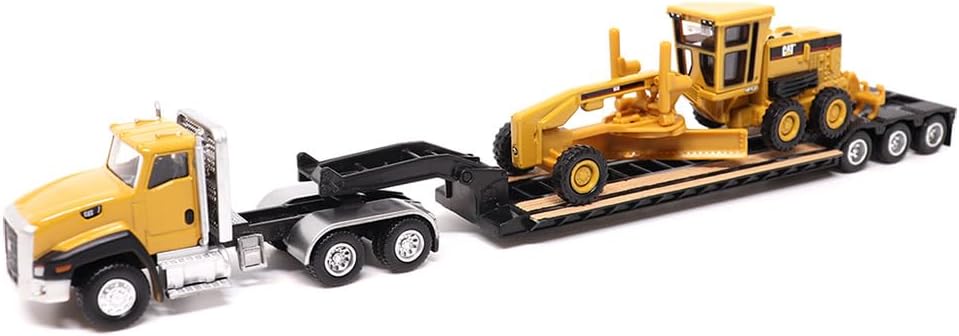 Diecast Masters 1/87 Caterpillar CT660 Day Cab with Lowboy Trailer & 163H Motor Grader 84414