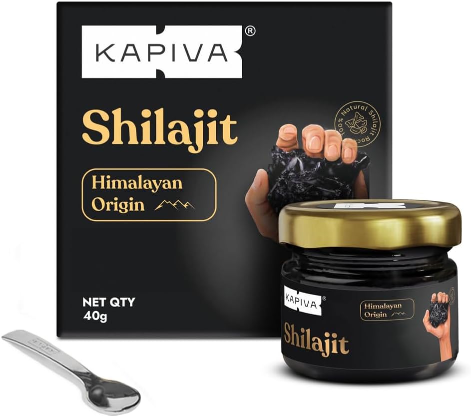Kapiva 100% Pure Himalayan Shilajit Resin – 40g | Natural Energy & Stamina Booster for Men | with Fulvic Acid and 80+ Trace Minerals | Lab-Tested Authentic Ayurvedic Supplement