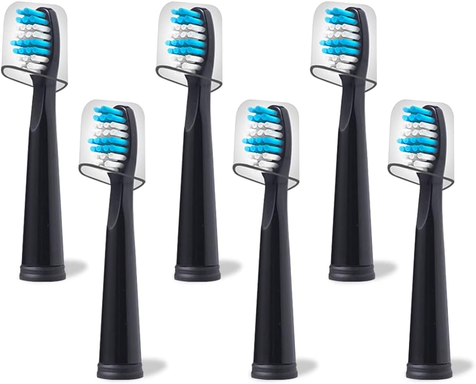 Compatible with TEETHEORY Electric Toothbrush Replacement Heads, for TEETHEORY Electric Toothbrush,Black