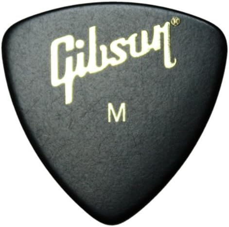 12 x Gibson Wedge Medium Guitar Picks In A Handy Pick Tin