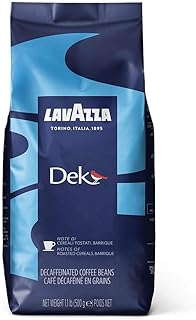 Lavazza Decaf Dark Espresso Roast Whole Bean Coffee, 1.1-lb Bag - Authentic Italian Blend, Creamy with Smooth Flavor