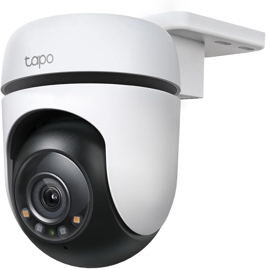 Tapo 2K Outdoor Wired Pan/Tilt Security Wi-Fi Camera, 360° View, Motion Tracking, Works w/Alexa & Google Home, Color Night Vision, Free AI Detection, Cloud & SD Card Storage(up to 512GB), Tapo C510W