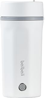 balbali 17oz Travel Kettle Portable Electric Kettle - Mini Hot Water Boiler/Maker/Heater/Warmer for Tea - Small Electric Thermos Heated Travel Mug - Portable Kettle for Travel - White