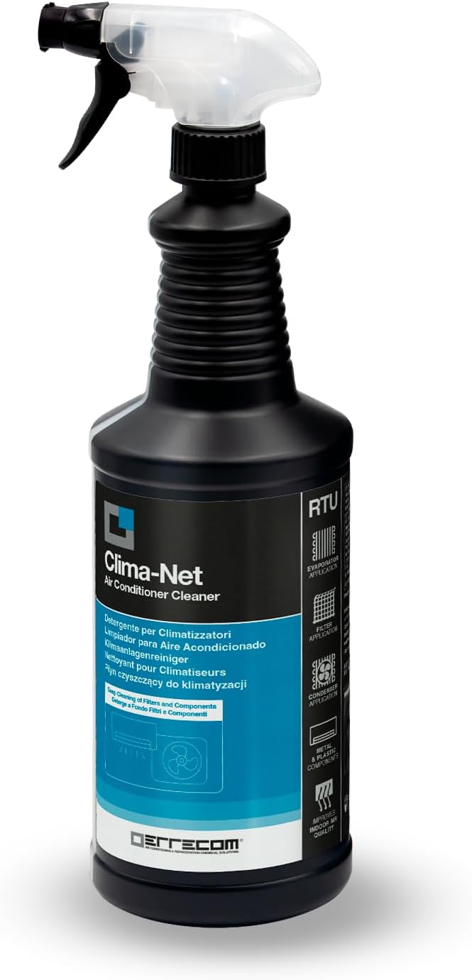 ERRECOM Clima-Net, Air Conditioner Cleaner for A/C Filters, Coils and Outdoor Units, 1 L