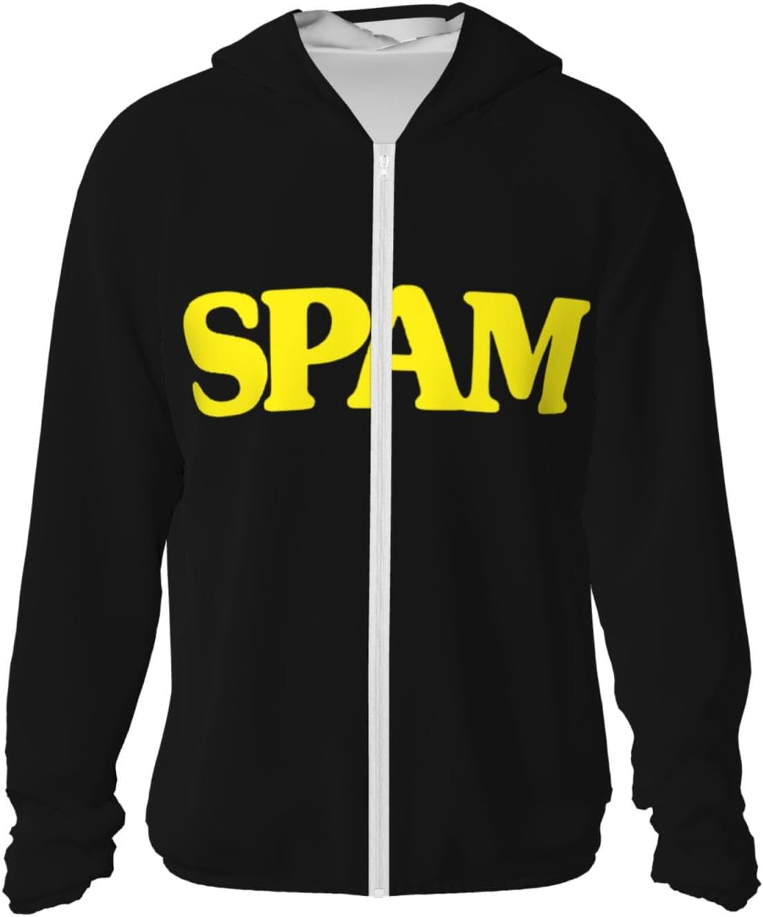 Spam Unisex Sun Protection Hoodie Sunscreen Hoodie Light Clothes with Zipper for Men Women