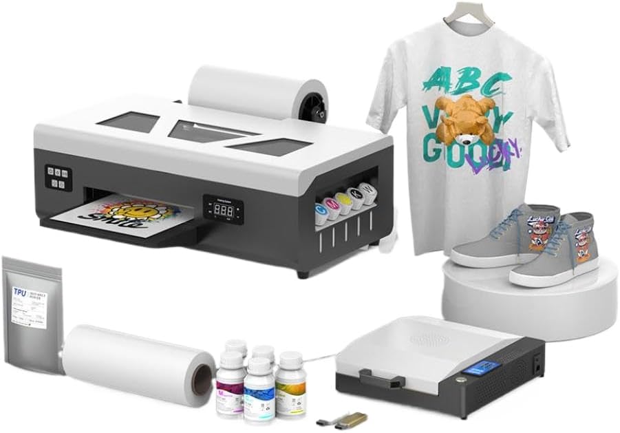 DTF Printer L805 A4 Direct To Film Transfer Machine For T Shirt And Jeans Compatible With DTF Printing Ink And A4 Film(A4 Oven only)
