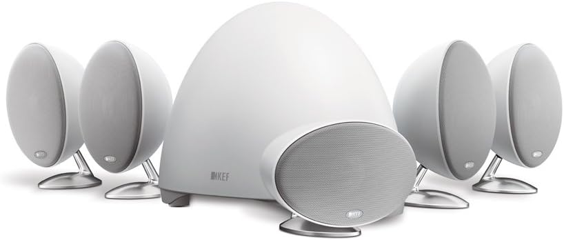 E305-WHITE 5.1 Channel 750W Total Power AV Speaker System in White