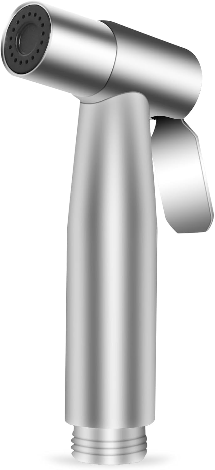 Handheld Bidet Sprayer Head Stainless Steel Bathroom Bidet Spray Toilet Faucet Sprayer for Shower Bathroom Douche Shattaf Hygiene Toilet Cloth Diaper Cleaning (Sprayer Head only)