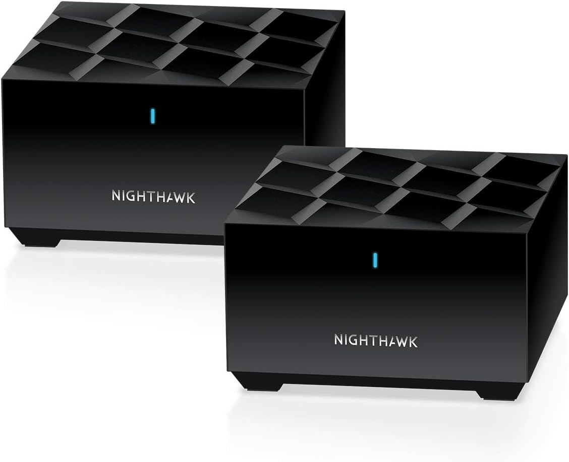 NETGEAR Nighthawk Advanced Whole Home Mesh Dual Band WiFi 6 System (MK72)– AX3000 Router with 1 Satellite Extender, Coverage up to 3,000 sq. ft. and 35+ Devices
