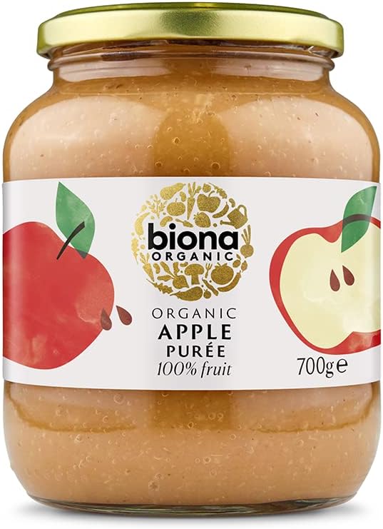 Biona Organic Apple Puree 700g, Pack of 6 - Made from 100% Organic Apples - No Added Sugar, Unsweetened - Smooth and Velvety - Dairy Free & Vegan - Sauces and Jams