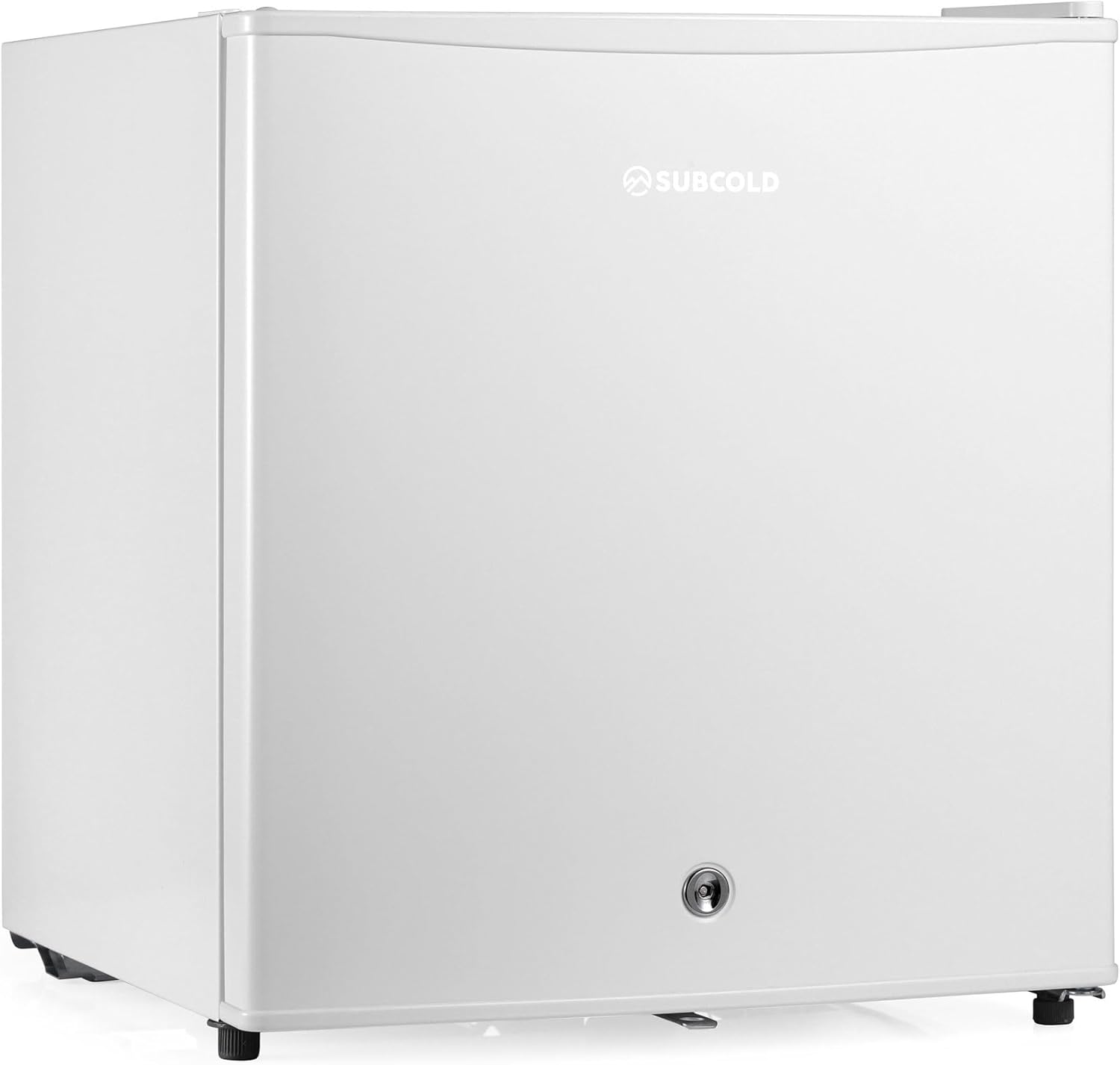 Subcold Eco50 Mini Fridge White | Table-Top Model | Counter-Top Fridge | Solid Door with Chiller Box | Lock & Key | Energy Efficient (45L, White)