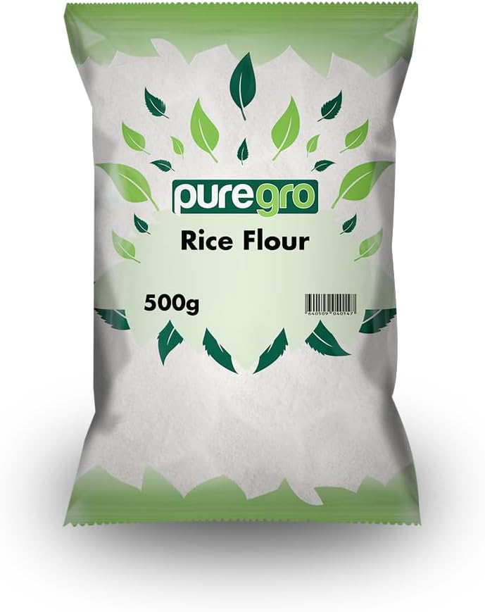 Puregro Rice Flour 500g (Pack of 1) | 100% Pure Rice Flour | Smooth & Fine Texture | Premium Quality | No Additives or Preservatives | Ideal for Baking, Cooking, & Thickening