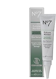 No7 Future Renew Damage Reversal Eye Serum - Nourishing Under Eye Serum for Sun Damaged Skin Repair, Fine Lines & Wrinkles, and Uneven Texture - Suitable for Sensitive Skin (0.5 Fl Oz)