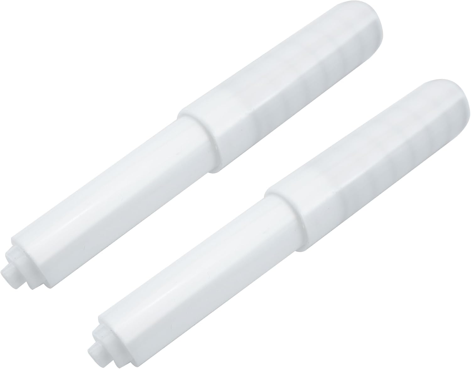 Peslogy 2 PCS Toilet Paper Holder Spring Loaded Roller Replacement, Plastic Toilet Paper Holder for Bathroom (White)