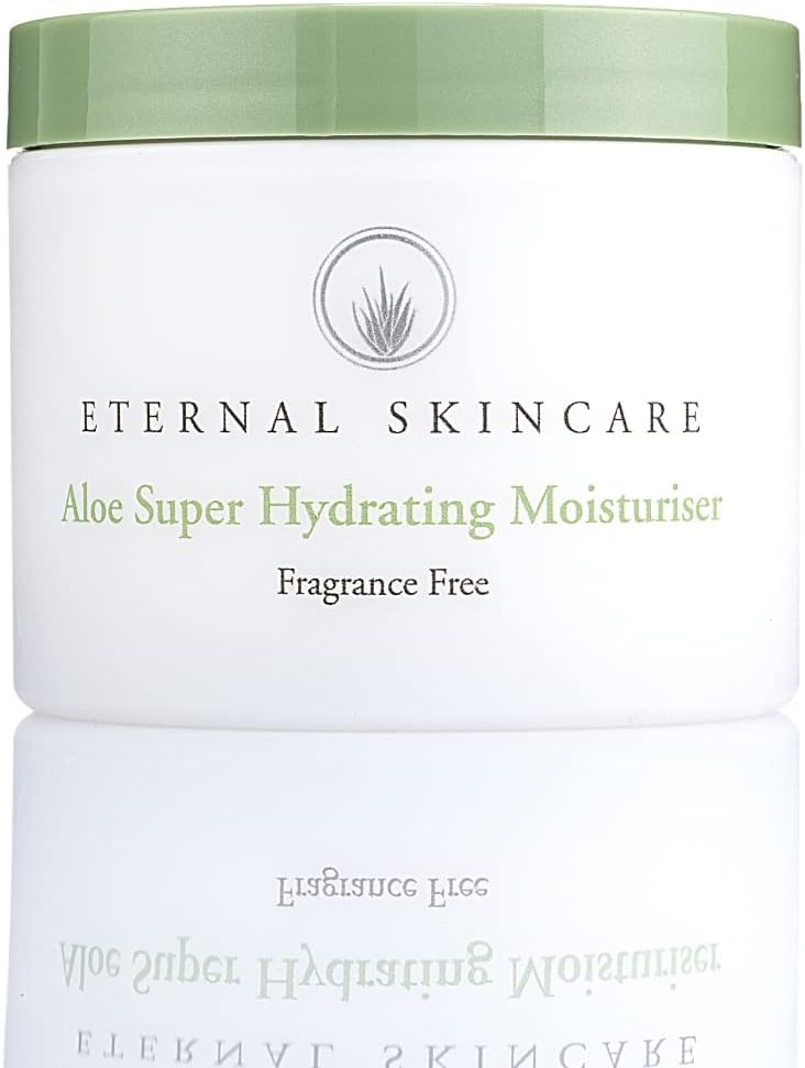Eternal Skincare - Aloe Super Hydrating Moisturiser (225ml) Fragrance Free - Rich in Aloe Vera. For Dry and Sensitive Skin. For Body & Face. Made in UK.